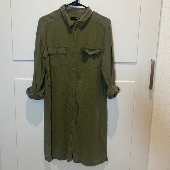 Banana Republic Dresses & Skirts - Banana Republic Womens size 10 Olive Green Shirt Dress Utility Style Street Boho